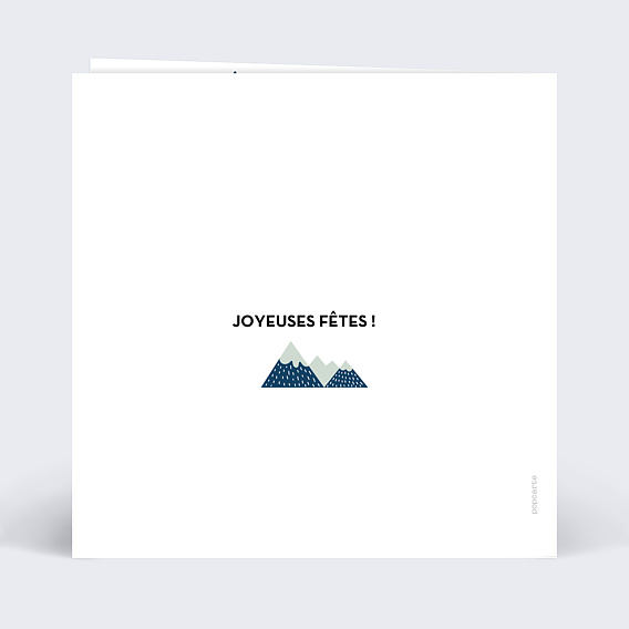 Carte de Noël Ours de Noël Verso