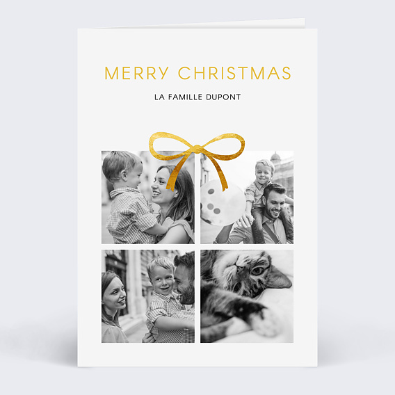 Carte de Noël Cadeau Photo