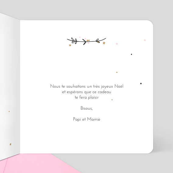 Carte de Noël  Jolie princesse Intérieur Droit