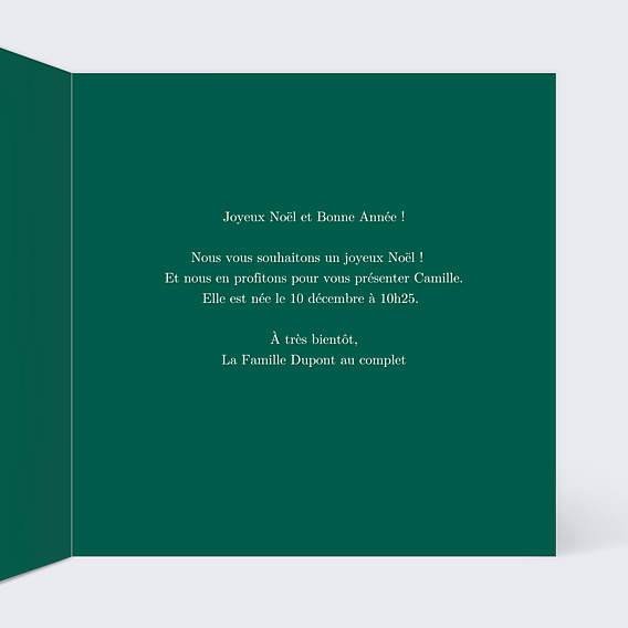Carte de Noël Découpe paysage d'hiver