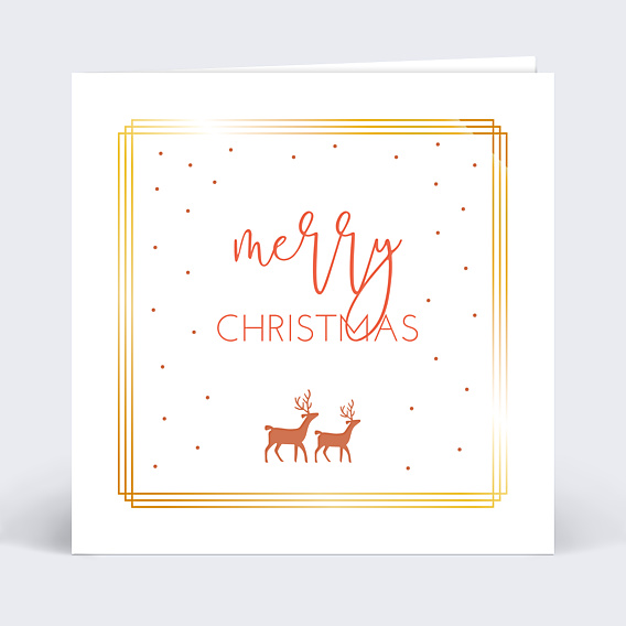 Carte de Noël Dorure Hello Christmas
