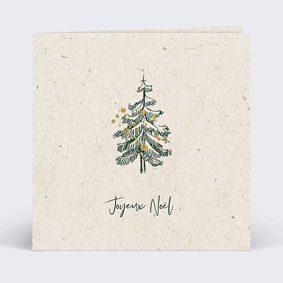 Carte de Noël  Joli Sapin Kraft