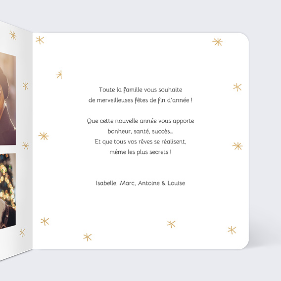 Carte de Noël  Let it snow Intérieur Droit