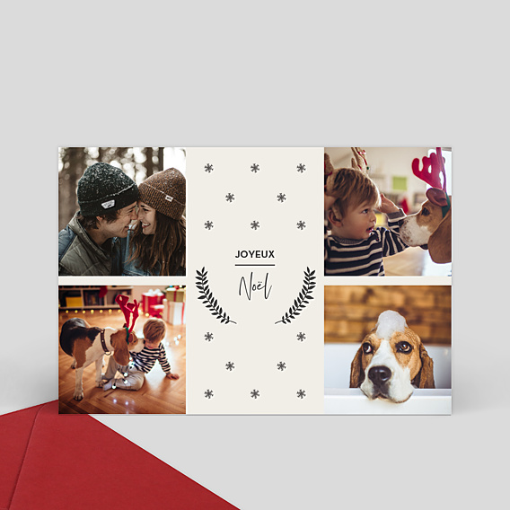 Carte de Noël Petits flocons