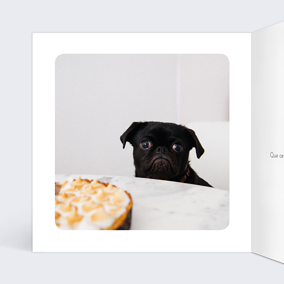 Carte de Noël Père Noël et cadeaux Intérieur Gauche