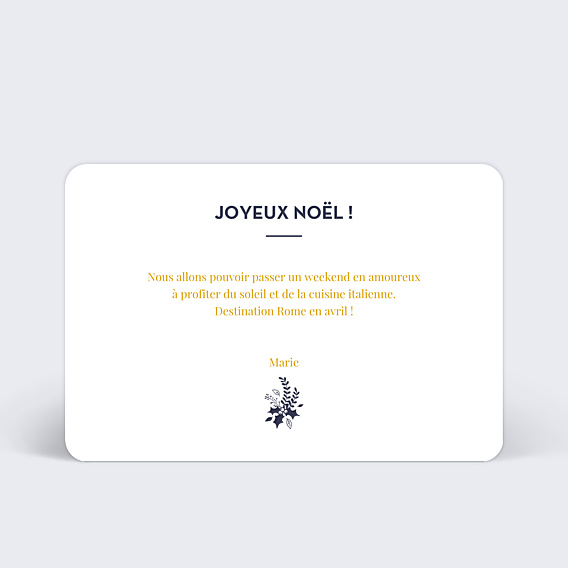 Carte de Noël Branche de houx - Bon pour