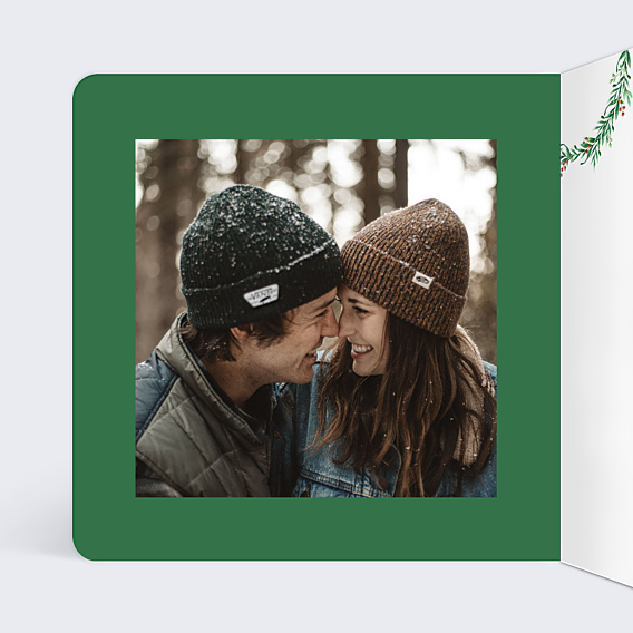 Carte de Noël Couronne de Noël sans photo