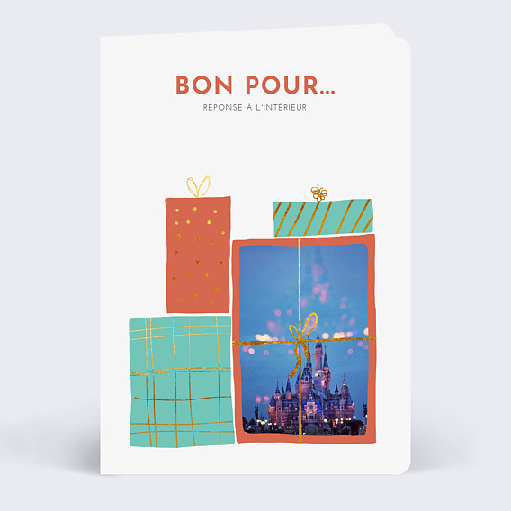 Carte de Noël Bon pour Cadeaux