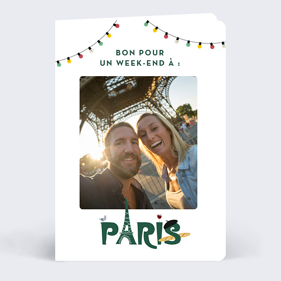 Carte de Noël Bon pour Paris