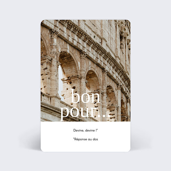 Carte de Noël Typographie Bon pour