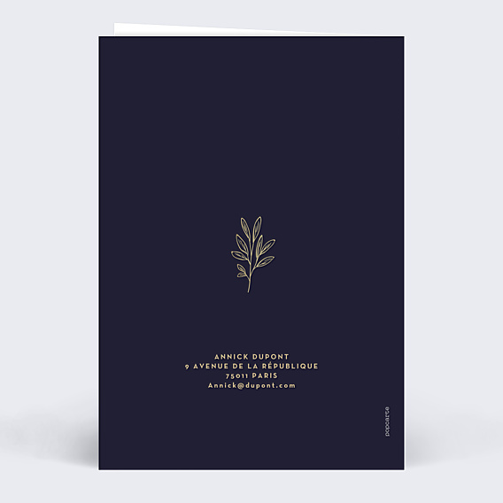Carte de Noël Fleurs Ocre Bon Pour
