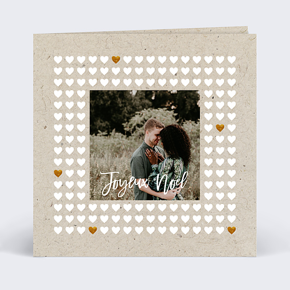 Carte de Noël Amour Chiné