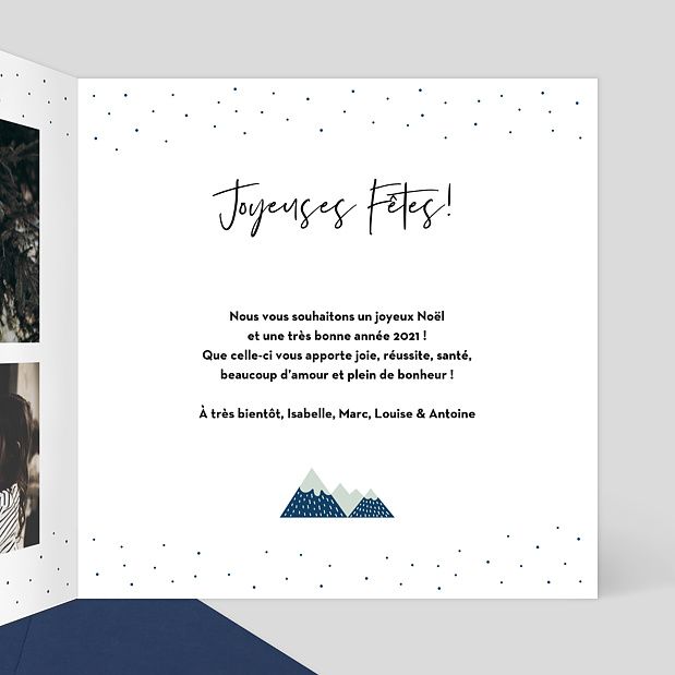 Carte de Noël Ours de Noël Intérieur Droit