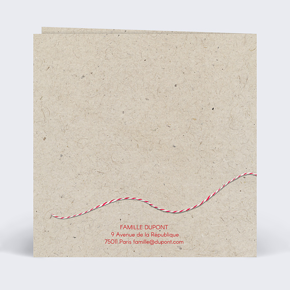 Carte de Noël  Polaroïd Verso