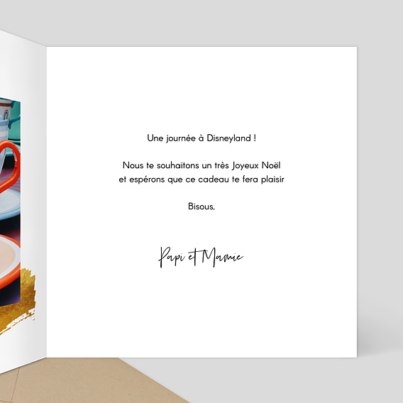 Carte de Noël  Pinceau Ocre - Bon pour Intérieur Droit