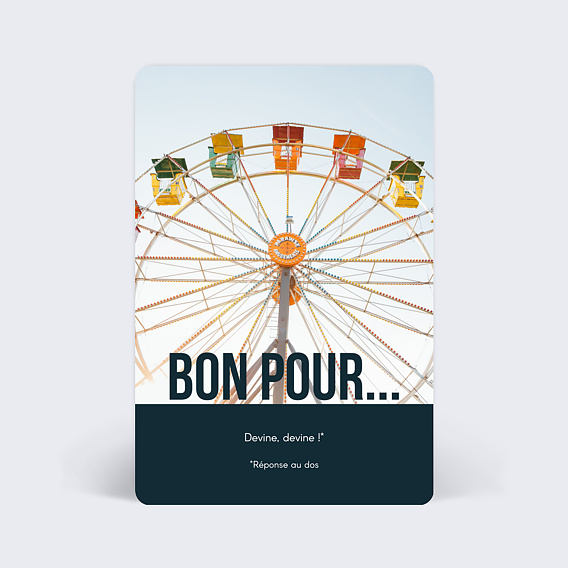 Carte de Noël Typographie Bon pour