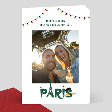 Carte de Noël Bon pour Paris