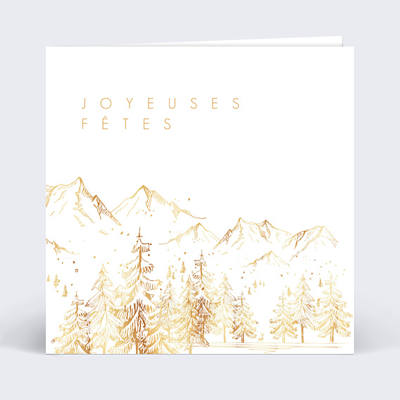 Carte de Noël Paysage d'Hiver