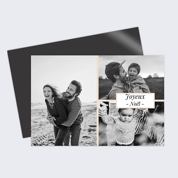 Carte de Noël Etiquette poudrée