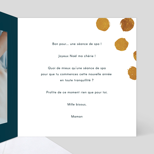 Carte de Noël Graphique chic Intérieur Droit