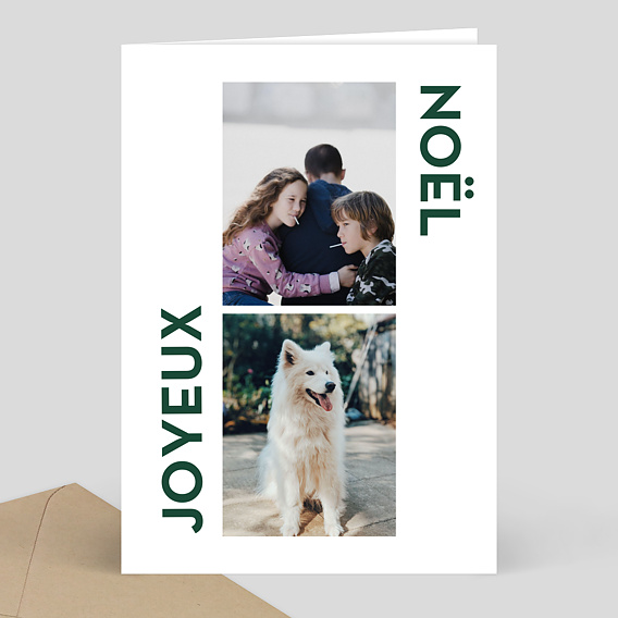 Carte de Noël Typo Chic