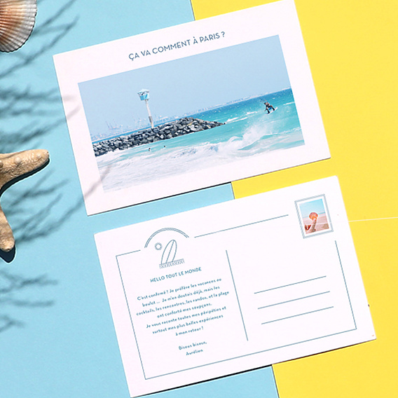 Carte Postale Allons surfer !