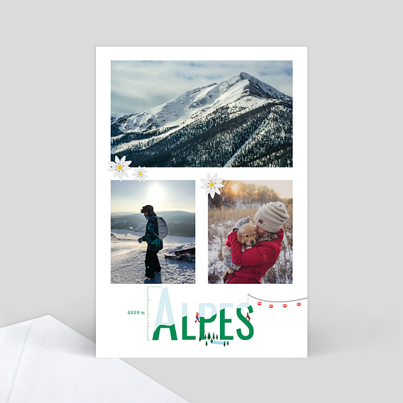 Carte postale Alpes Hiver