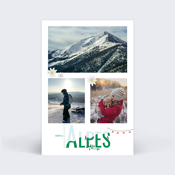 Carte Postale Alpes Hiver