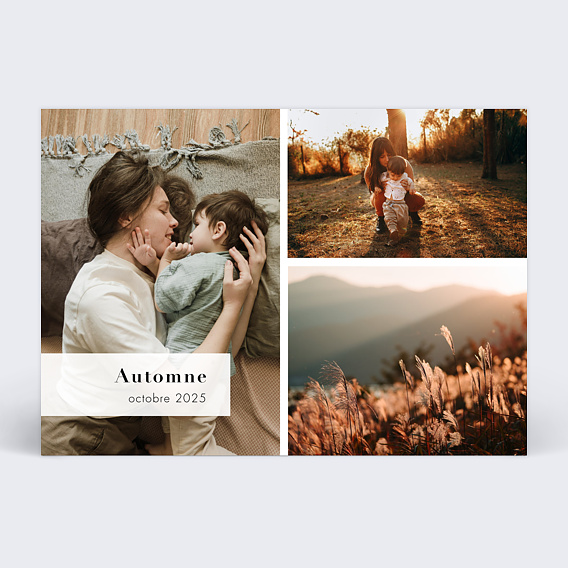 Carte postale Bandeau Graphique Automne