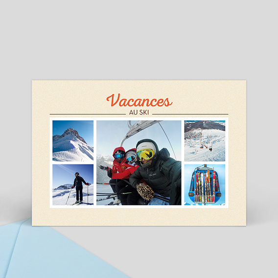 Carte Postale B�tons de ski vintage