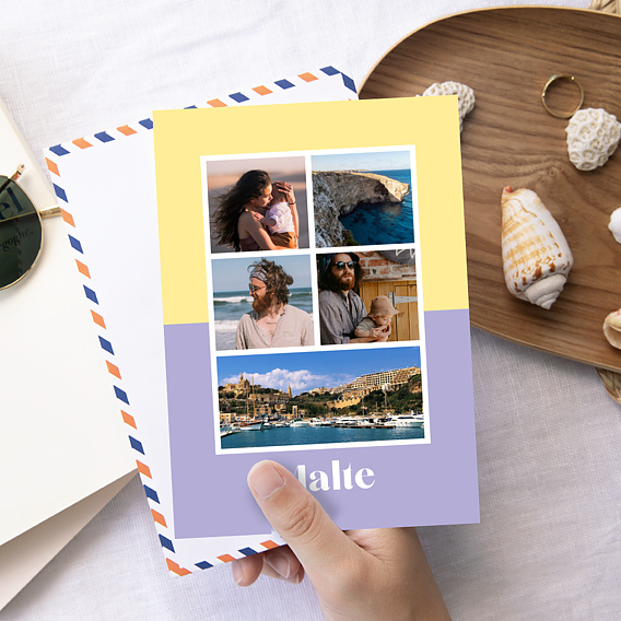 Carte postale Bicolore