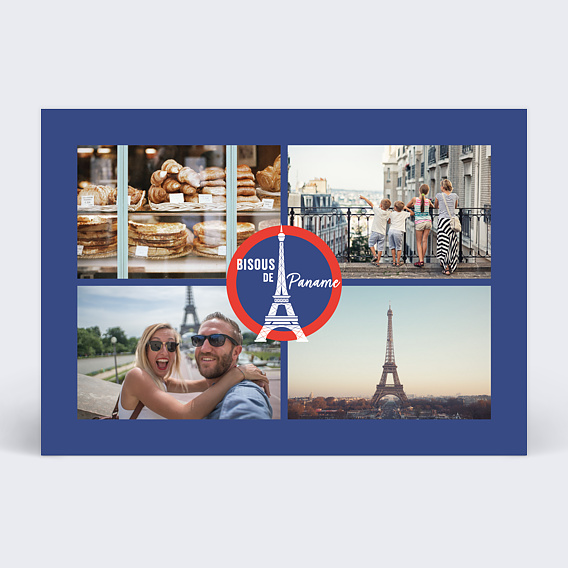 Carte postale Bisous de Paname
