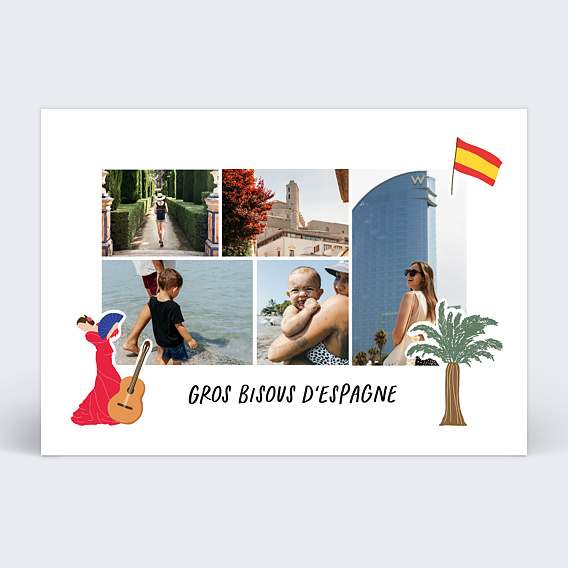 Carte postale Bisous d'Espagne