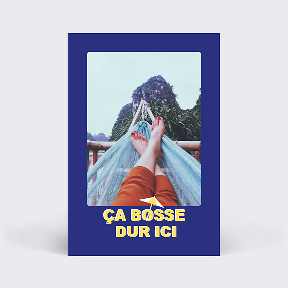 Carte postale Ça bosse dur