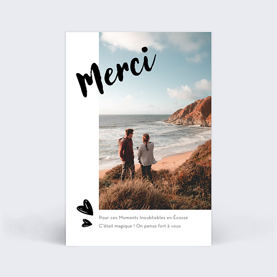 Carte postale Cadre blanc avec coeur