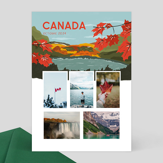 Carte Postale Canada Illustrée