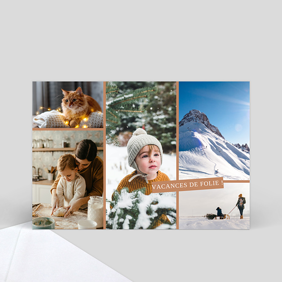 Carte Postale Cinq Photos Hiver