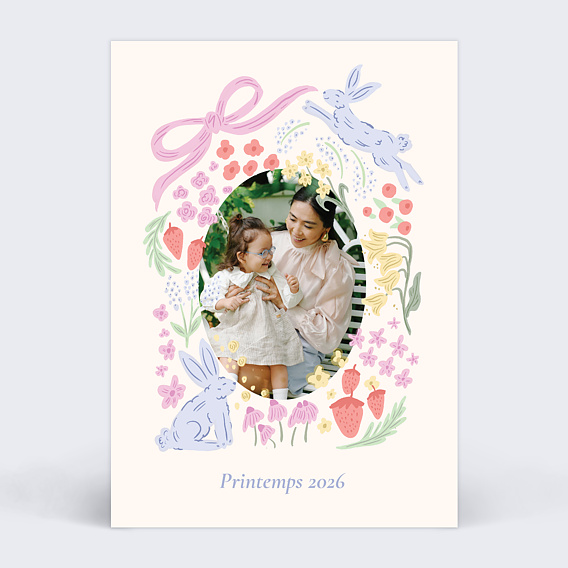 Carte postale Couronne printanière