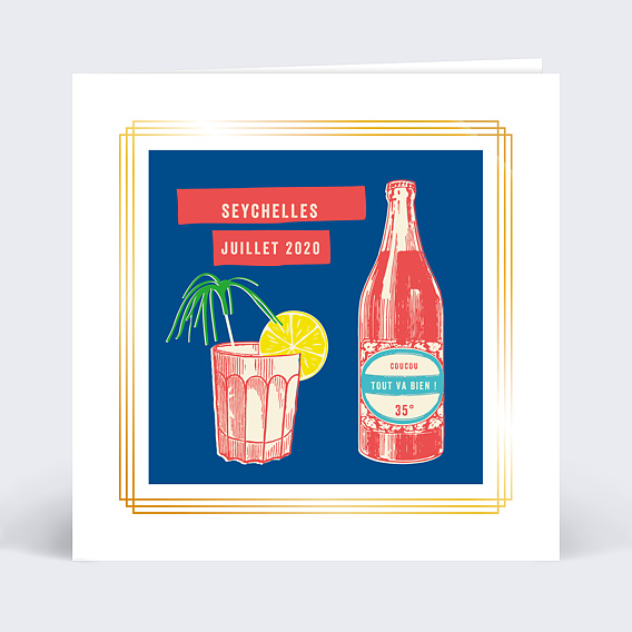 Carte Postale Dorure Drink