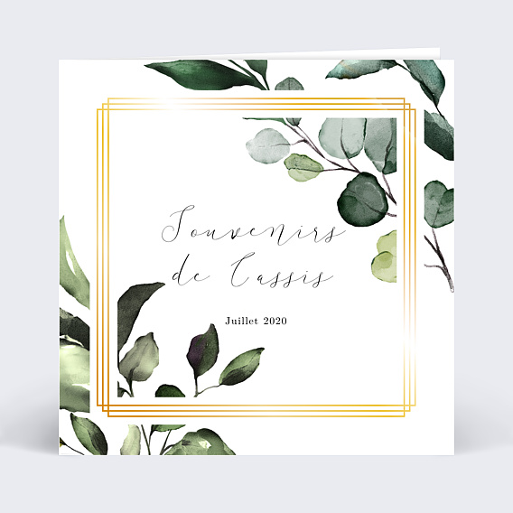 Carte Postale Dorure Eucalyptus