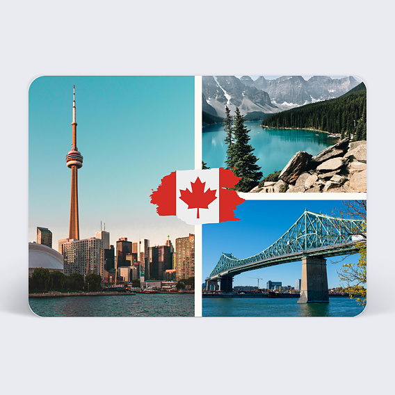 Carte postale Drapeau Canada