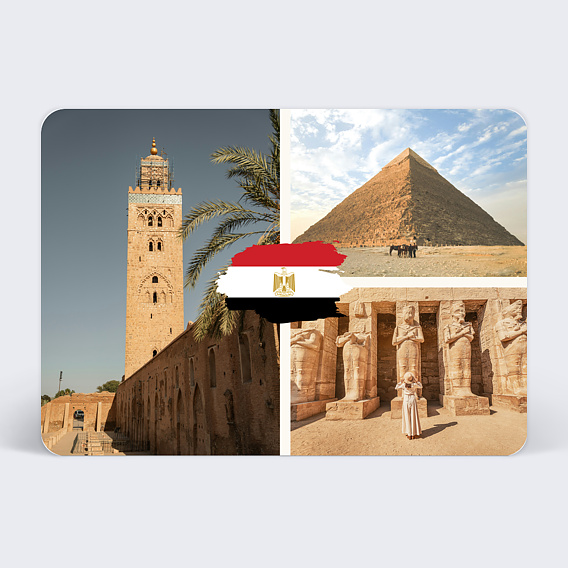 Carte postale Drapeau Égypte
