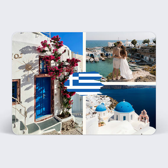 Carte postale Drapeau Grèce