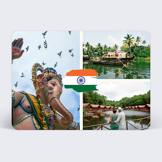 Carte postale Drapeau Inde