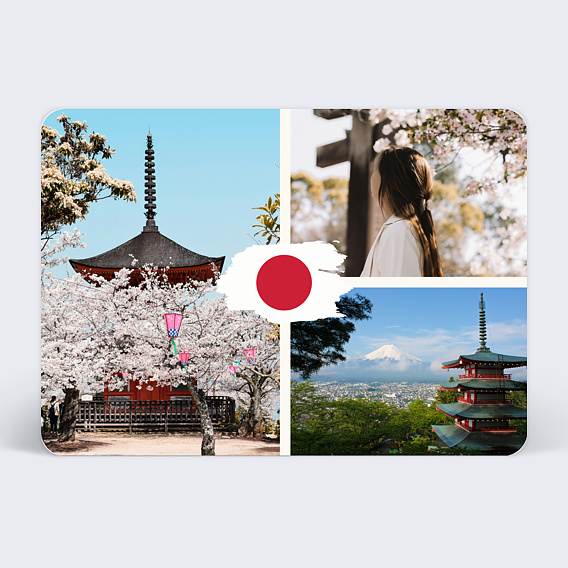 Carte postale Drapeau Japon