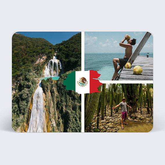 Carte postale Drapeau Mexique
