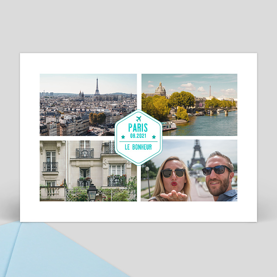 Carte Postale Ecusson tampon