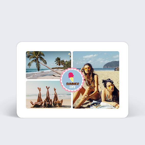 Carte postale Ecusson vintage glace