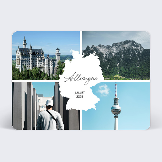 Carte postale Étiquette Allemagne