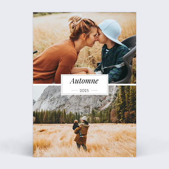 Carte postale Etiquette Automne